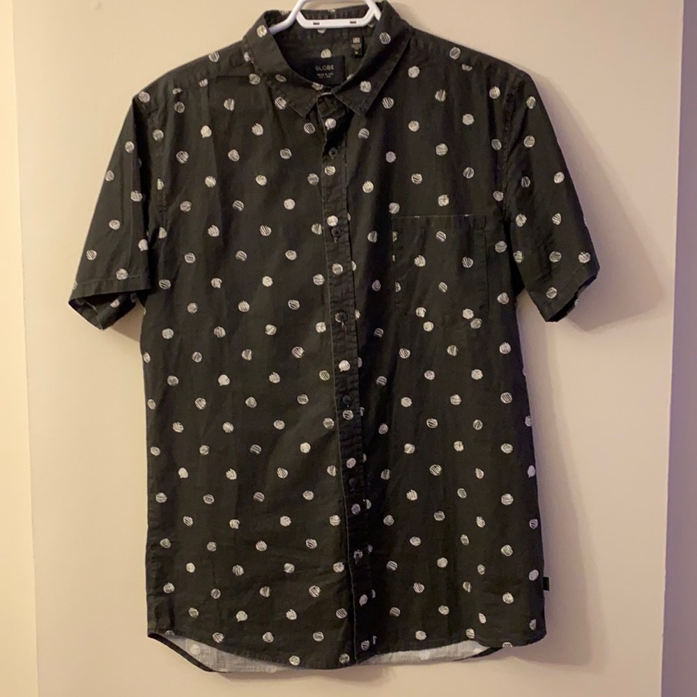 GLOBE - Short-Sleeve Button up (circles)